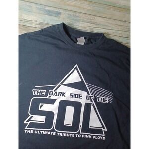 The Dark Side of The Sol Tridute to Pink Floyd Band Tee Size XL Black